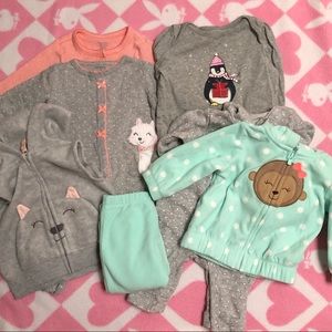 Baby Girl winter 3-6 months x7